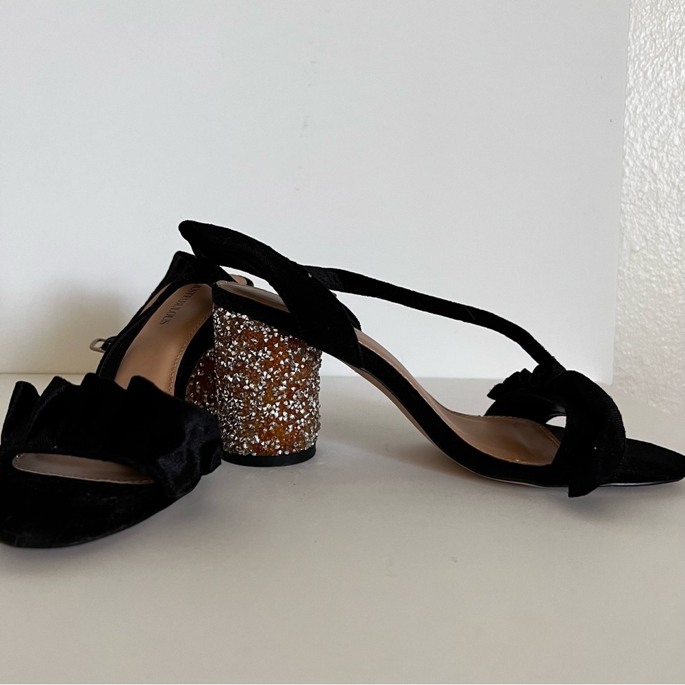 Jeweled heel Just Fab Sandals.